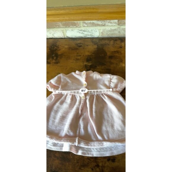 Vintage Baby Girl Doll Knit Dress With Buttons & Bow Pink - Picture 14 of 14